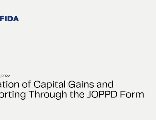 Taxation of Capital Gains and Reporting Through the JOPPD Form
